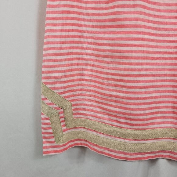 Sail To Sable Classic Sleeveless Tunic Dress in Pink Stripes - Size L - Picture 6 of 12